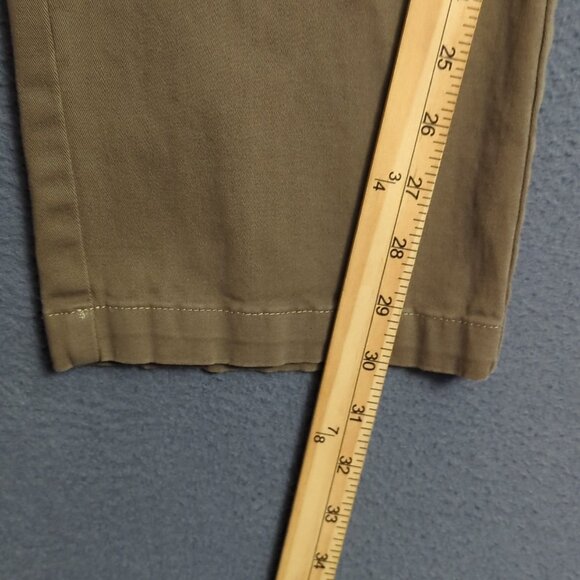 Cove USA Pants Men's 38 Olive Brown Chino Pants Stretch Elastic Waist Casual - Picture 7 of 11